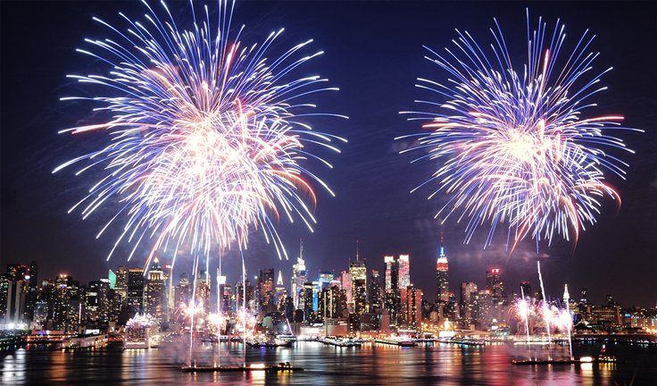 4th of July fireworks in NYC